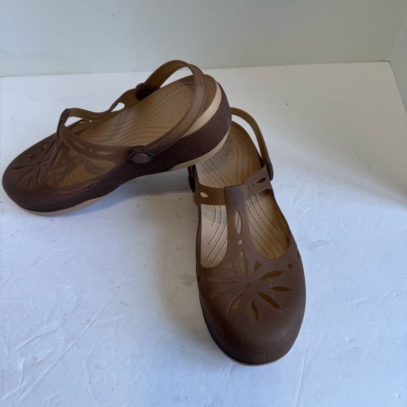 Crocs(WMNS) Crocs Summer Brown Size 9 - Picture 4 of 15